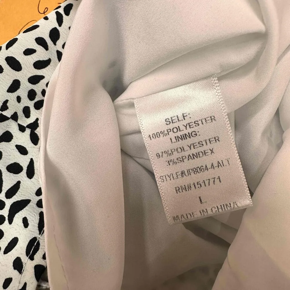 Altar'd State Black & White Polka Dot Animal Print Shorts Size Large - Image 5