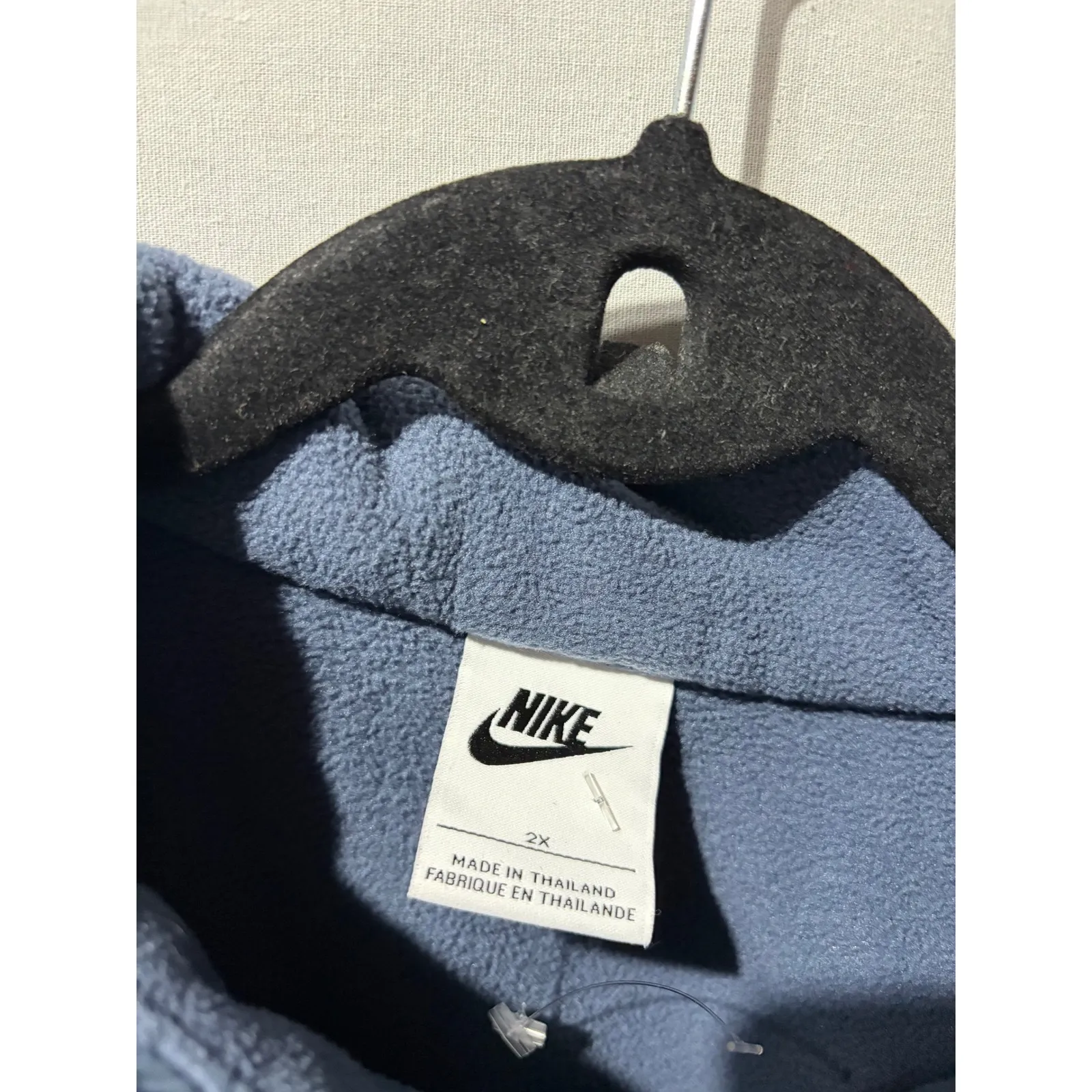 Nike Women's Blue Fleece Pullover Cropped Jacket Size 2X‎ - Image 4