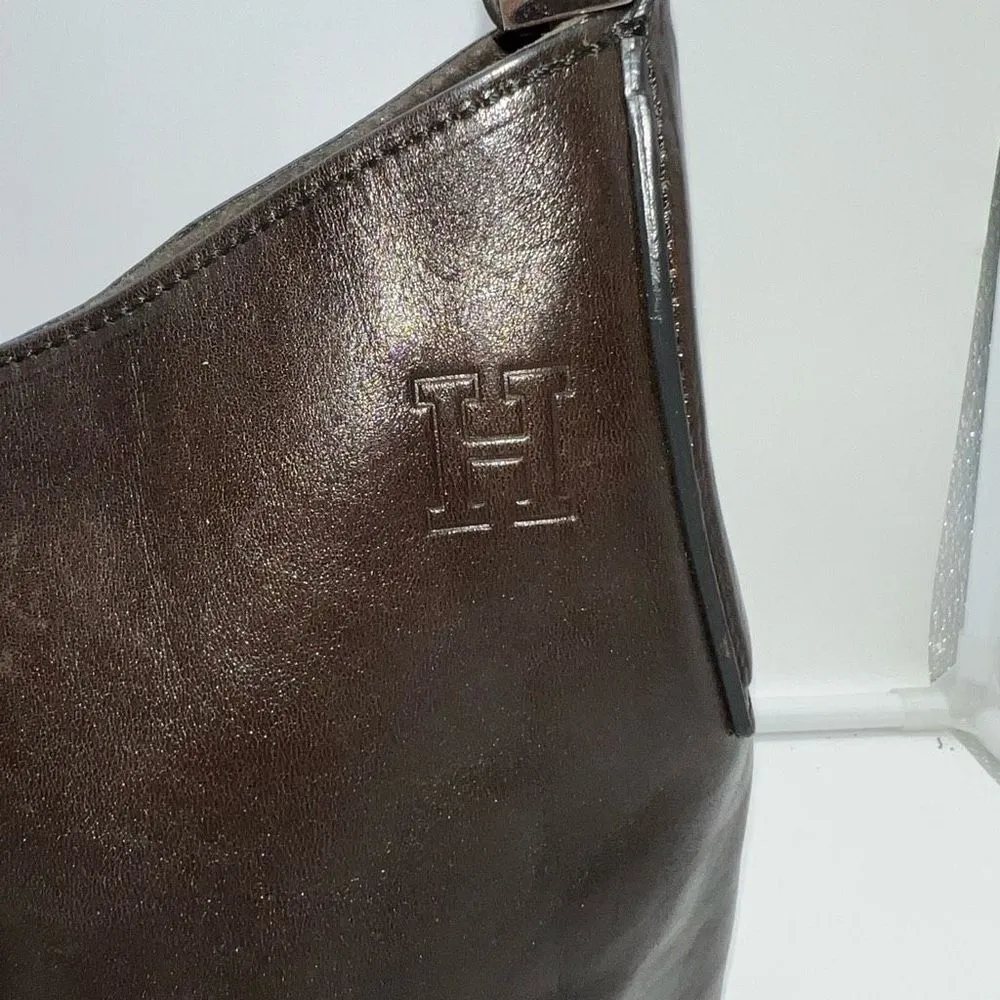 Hirofu made in Italy Chocolate Brown Leather and Suede Handbag - Image 2