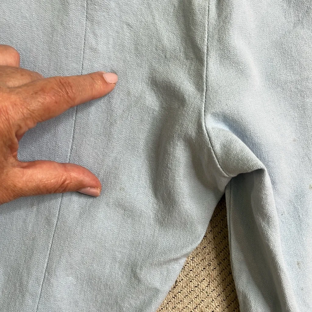 Veronica Beard Scuba Slim-Fit light blue back zip Cropped Pant, size 4, SAMPLE - Image 13