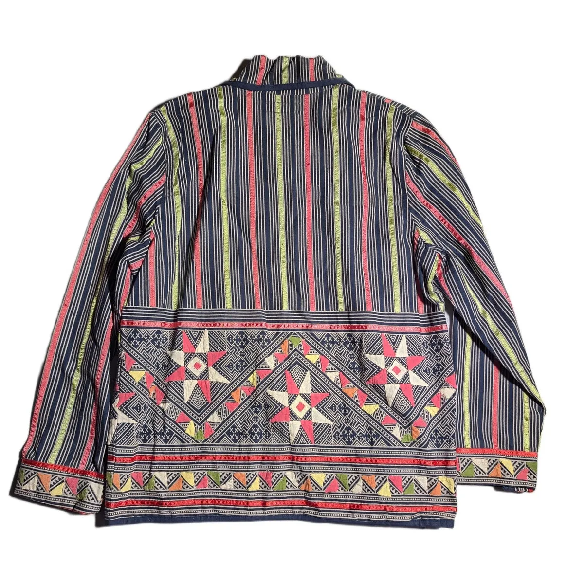 Vtg Y2K The Territory Ahead Navy Blue Pink Quilt Patterned Patchwork Jacket M Size M - Image 2