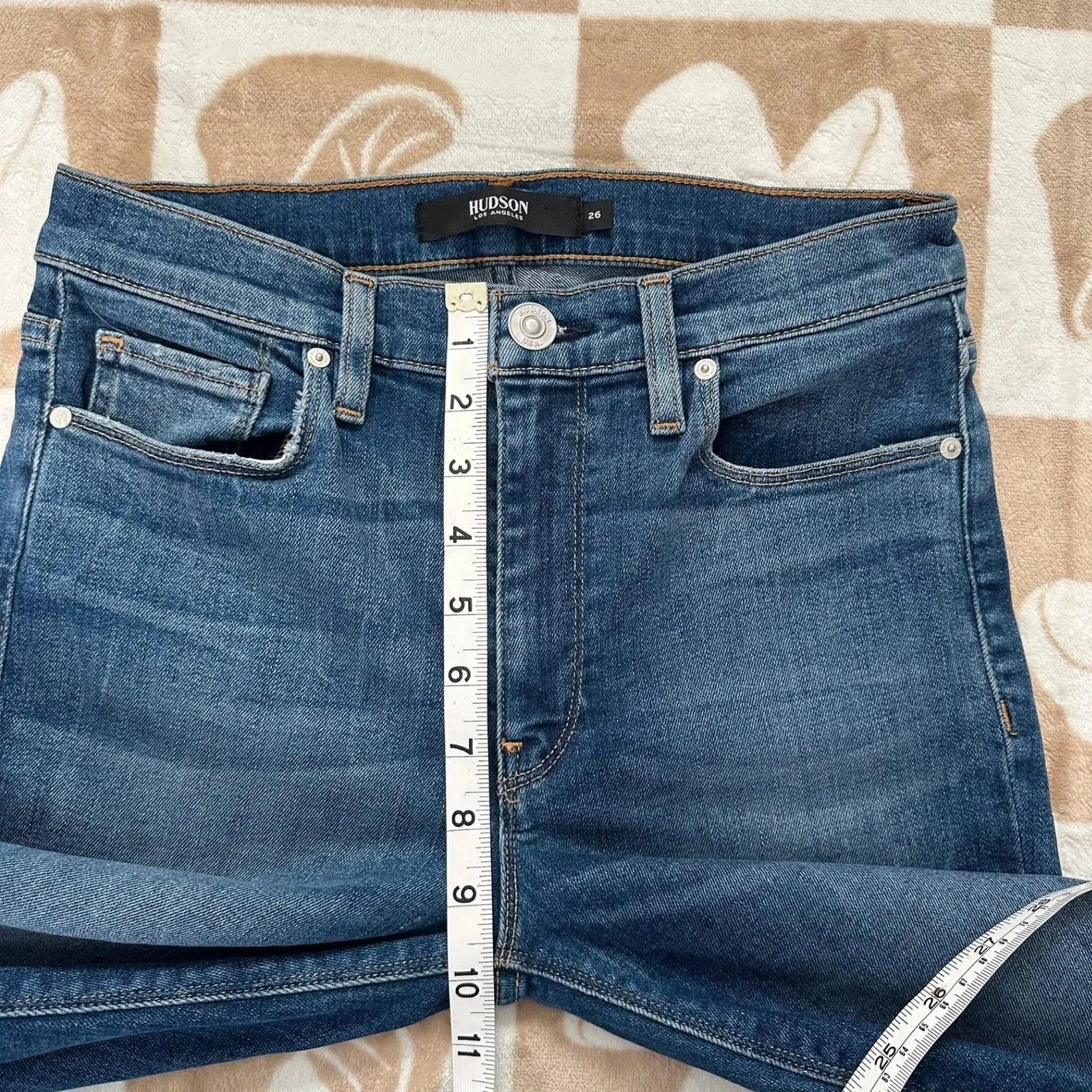 Hudson Barbara Super Skinny Jeans Raw Hem High Rise Denim Size 26‎ - Image 10