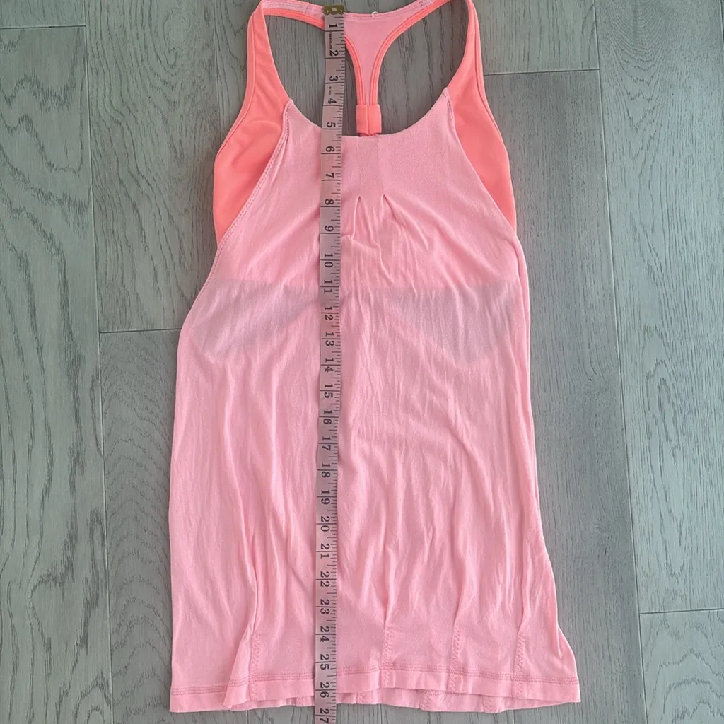 Lululemon No Limits Tank Top Pink Orange Size 6/8 - Image 5