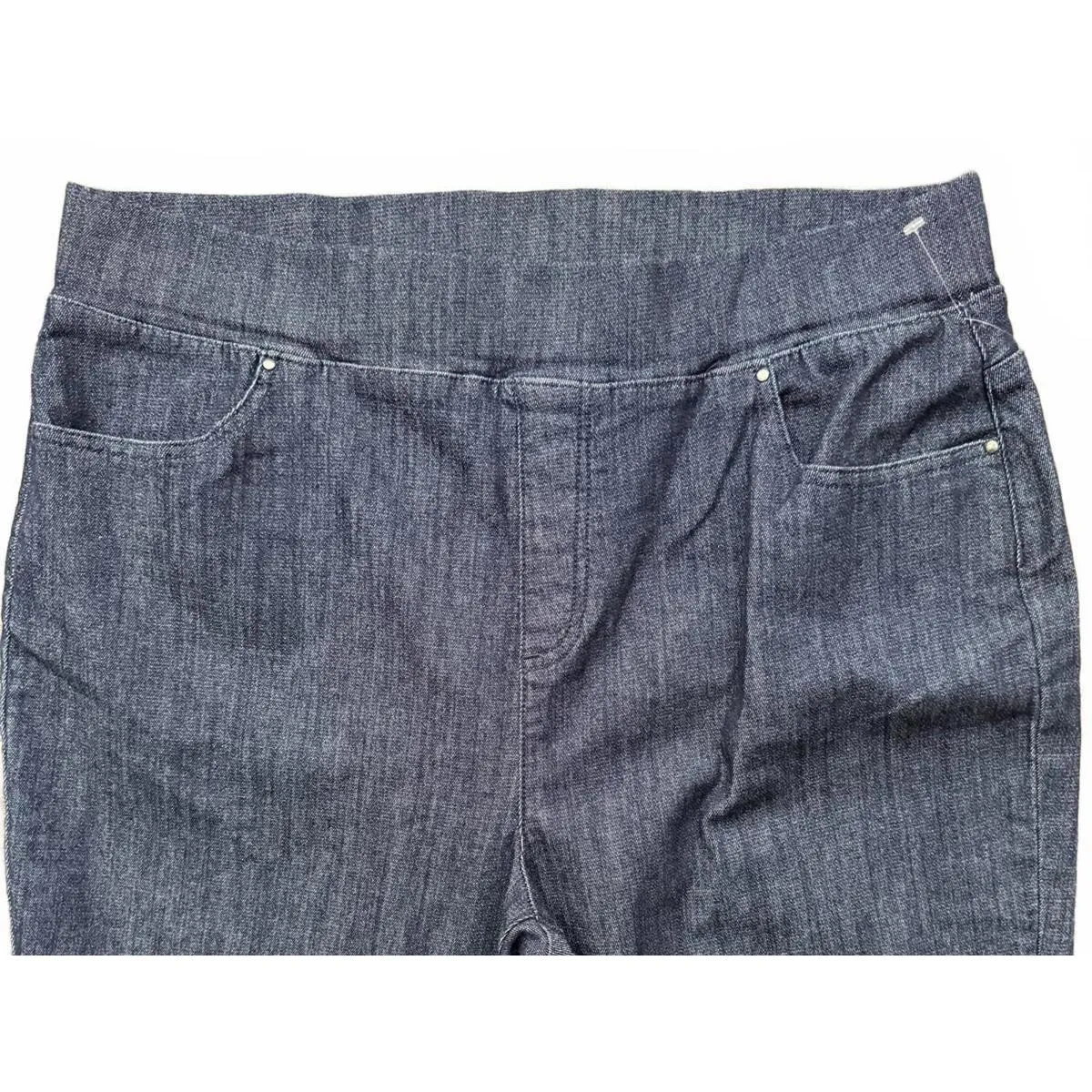 New Blair Women's Denim Jeans Size LP PL Large Petite Blue Pull On Cotton - Image 4