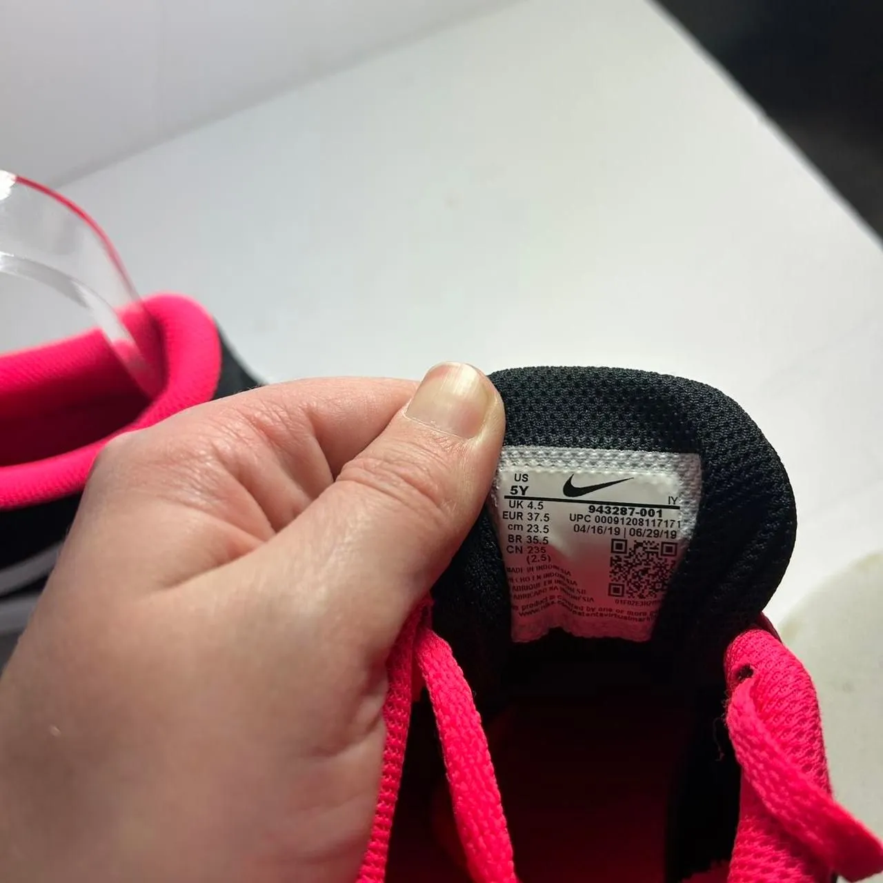 Nike Flex experience 7 pink black and white trainers sneakers shoes 6.5 - Image 8