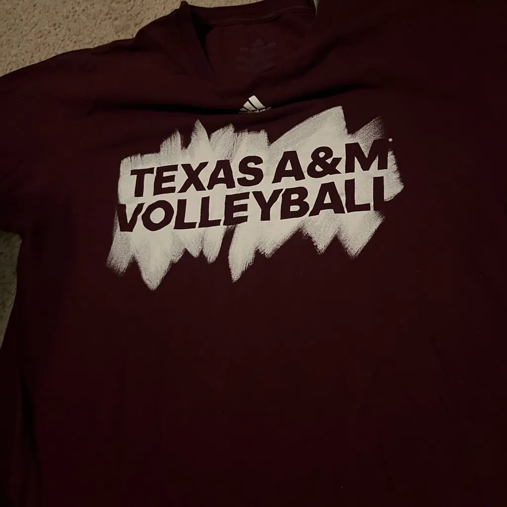 Adidas Maroon Texas A&M Volleyball Tee - Image 2