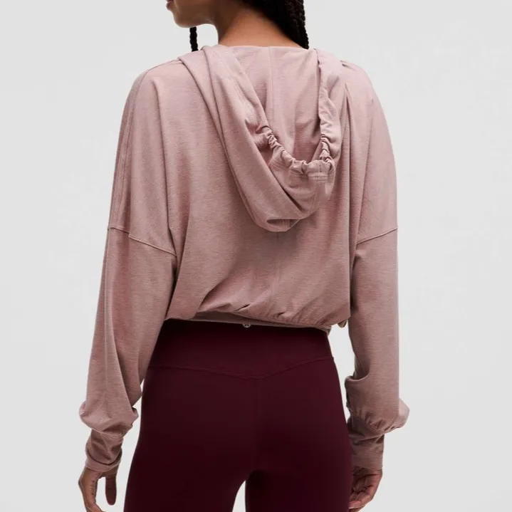 Lululemon Soft Jersey Relaxed Wrap-Front Hoodie- Size Small - Image 2