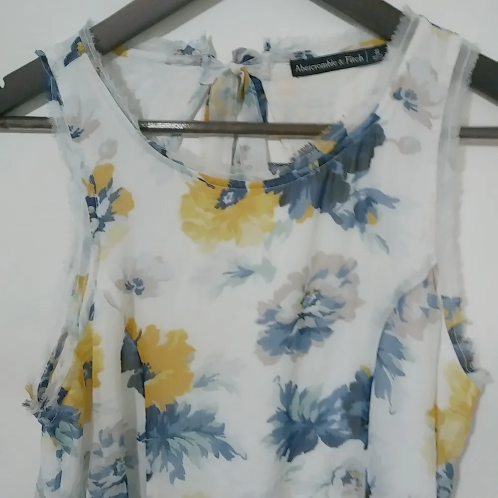 Abercrombie & Fitch S White Blue Floral Dress - Image 2
