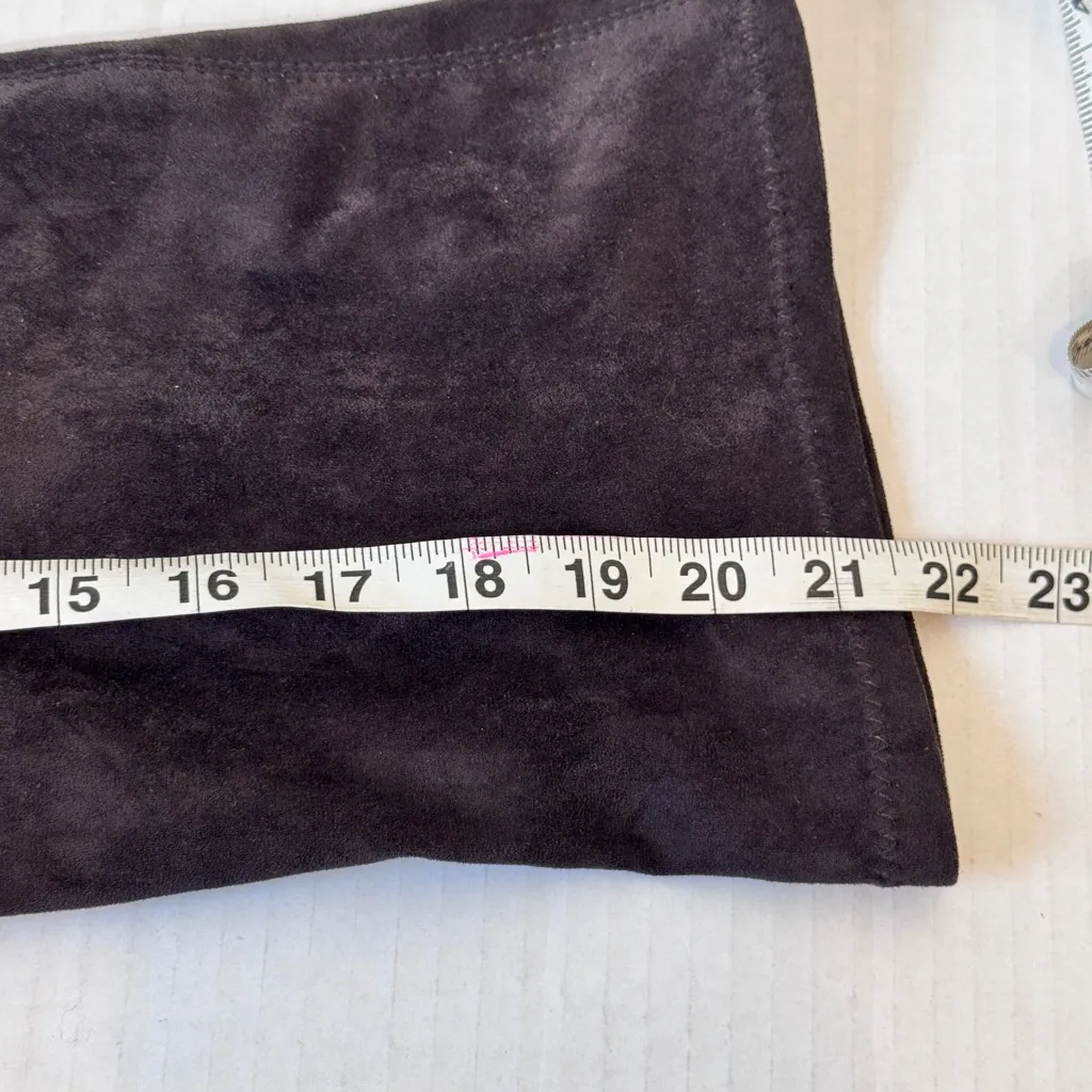 Mi.im Faux Grey Suede Leather Knee High Boots Womens 8 Fall Casual Classic Gray - Image 2