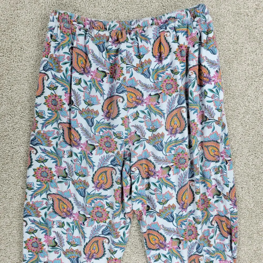 Soft Surroundings Harbor Orleans Pajamas Womens XS Floral Paisley Sleepwear - Image 6