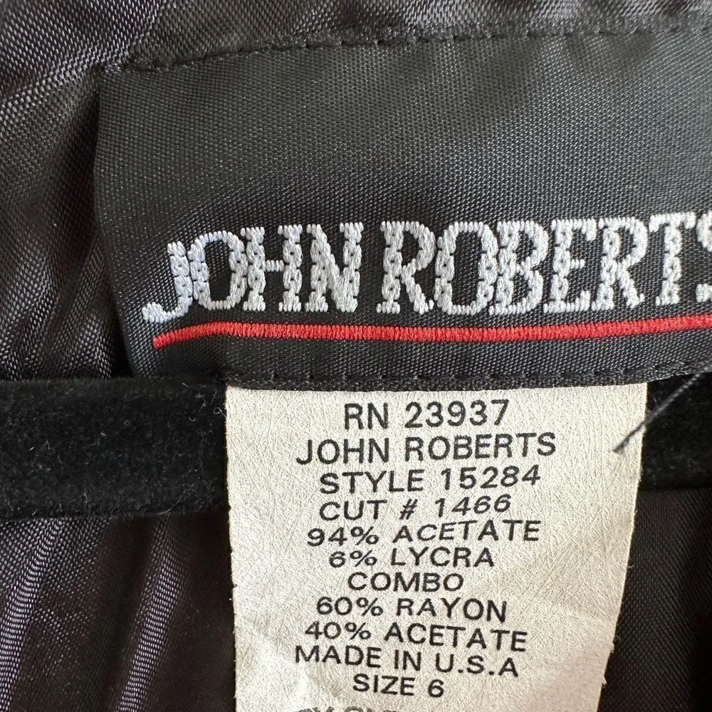 New John Roberts size 6 vintage 80's 90's red stripe & black button maxi dress - Image 8