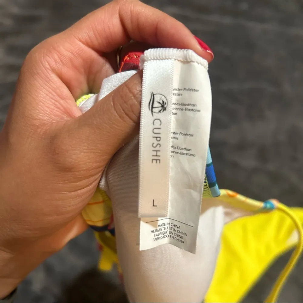 Cupshe floral bikini set- yellow bottoms - Image 4