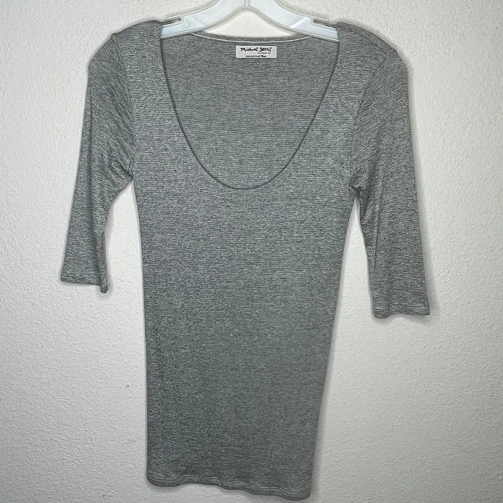 Michael‎ Stars Metallic Silver Long Top - Image 5