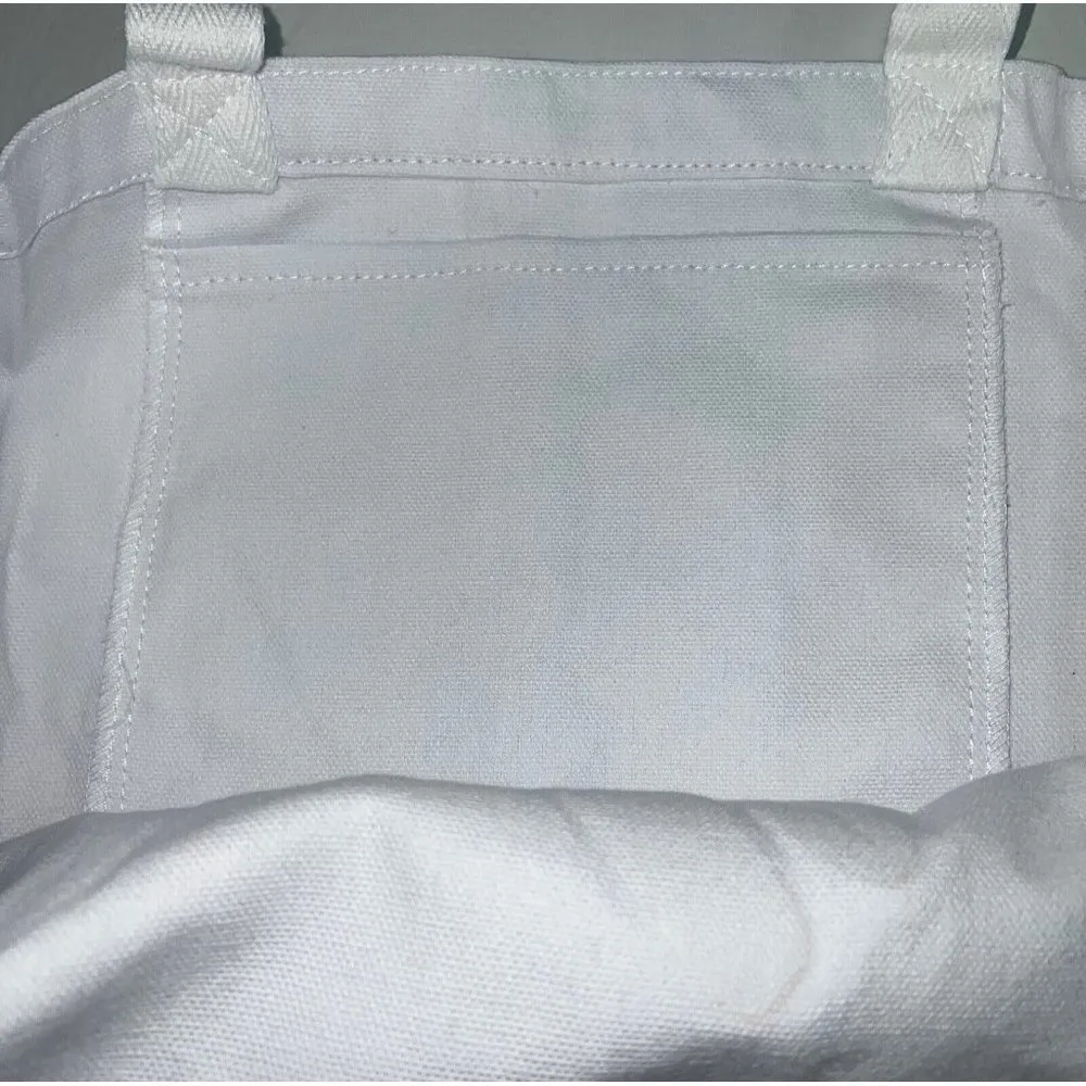 Bridal Canvas Tote The Mrs Est 2021 Oversized Bag White Gold Glitter Market - Image 3