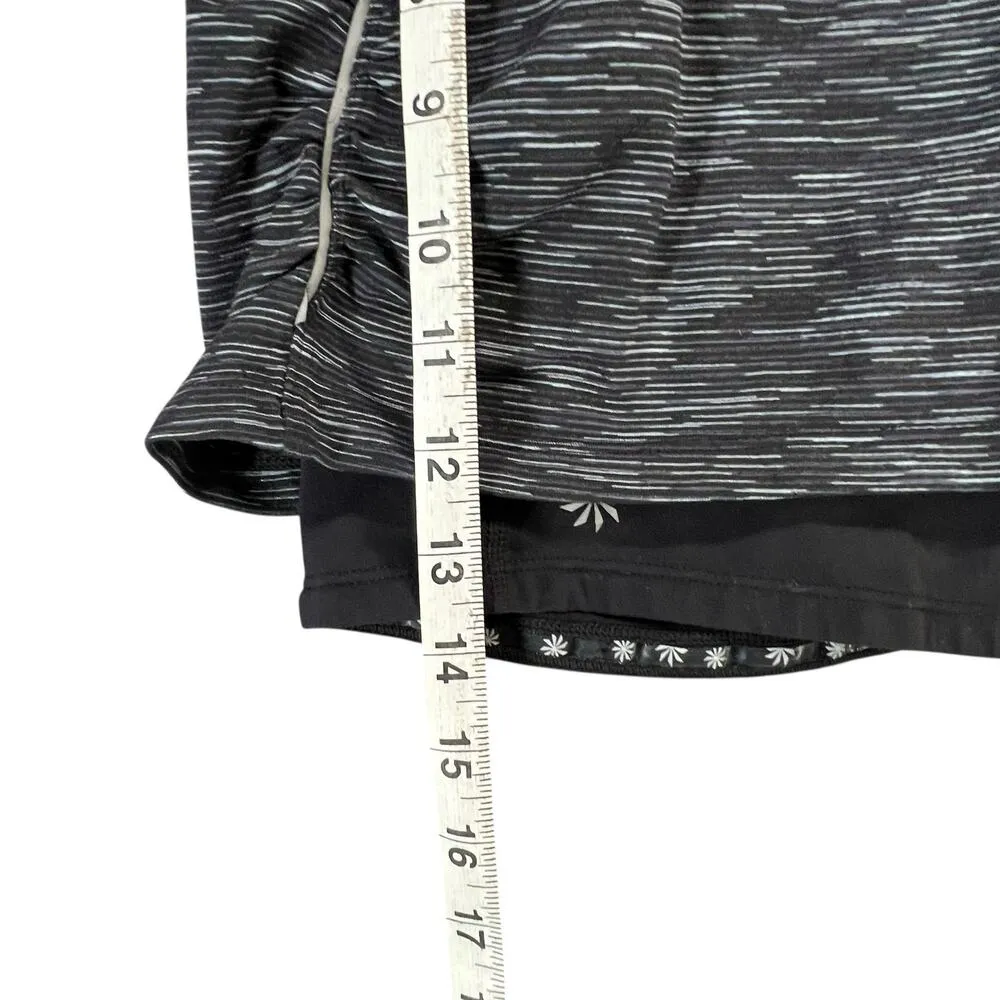 Athleta Contender 2 in 1 Skort Womens S Black Space Dye Running Trail Athletic - Image 9