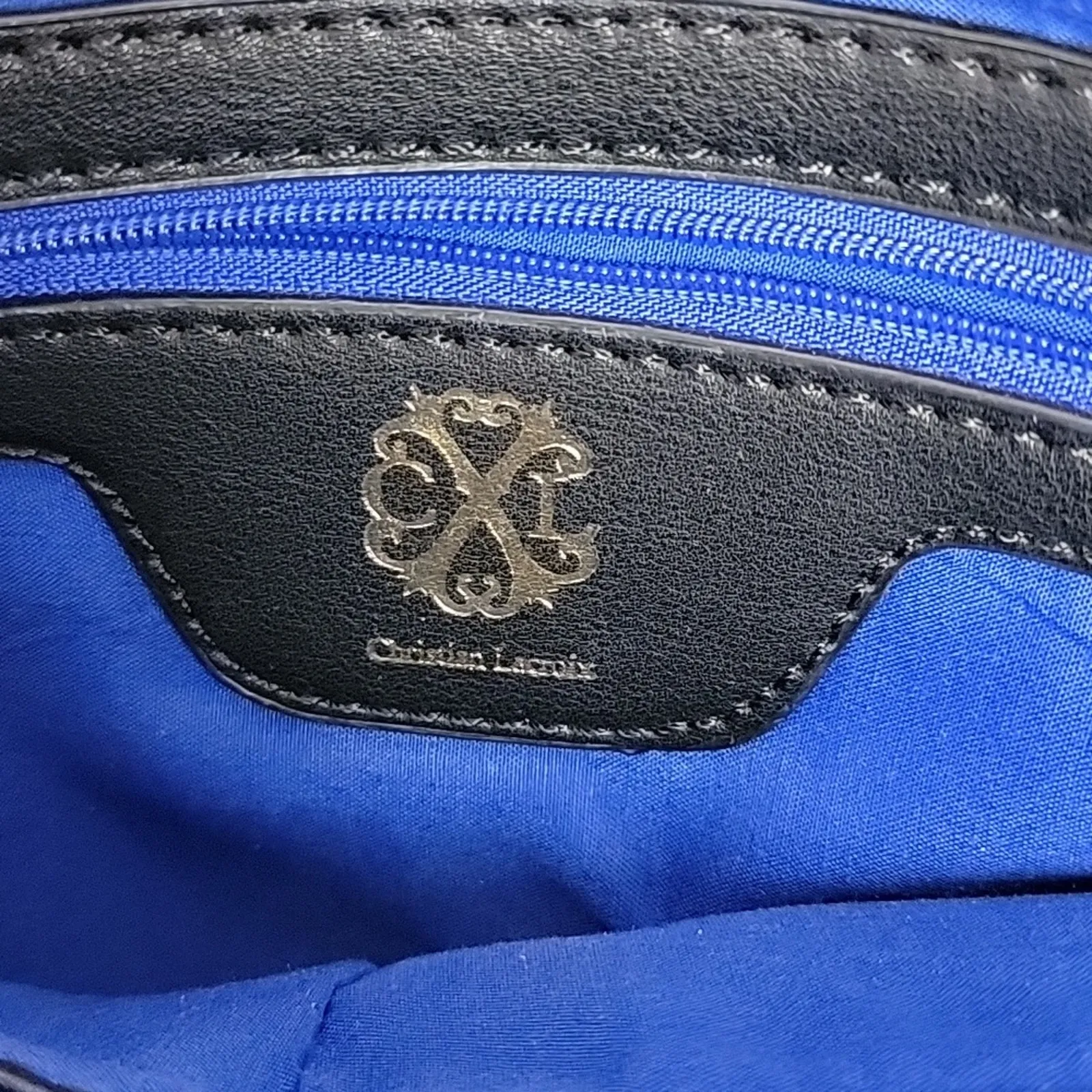 Christian Lacroix Black Double Handle Vegan Leather Luxe Medicine Doctor Purse - Image 11