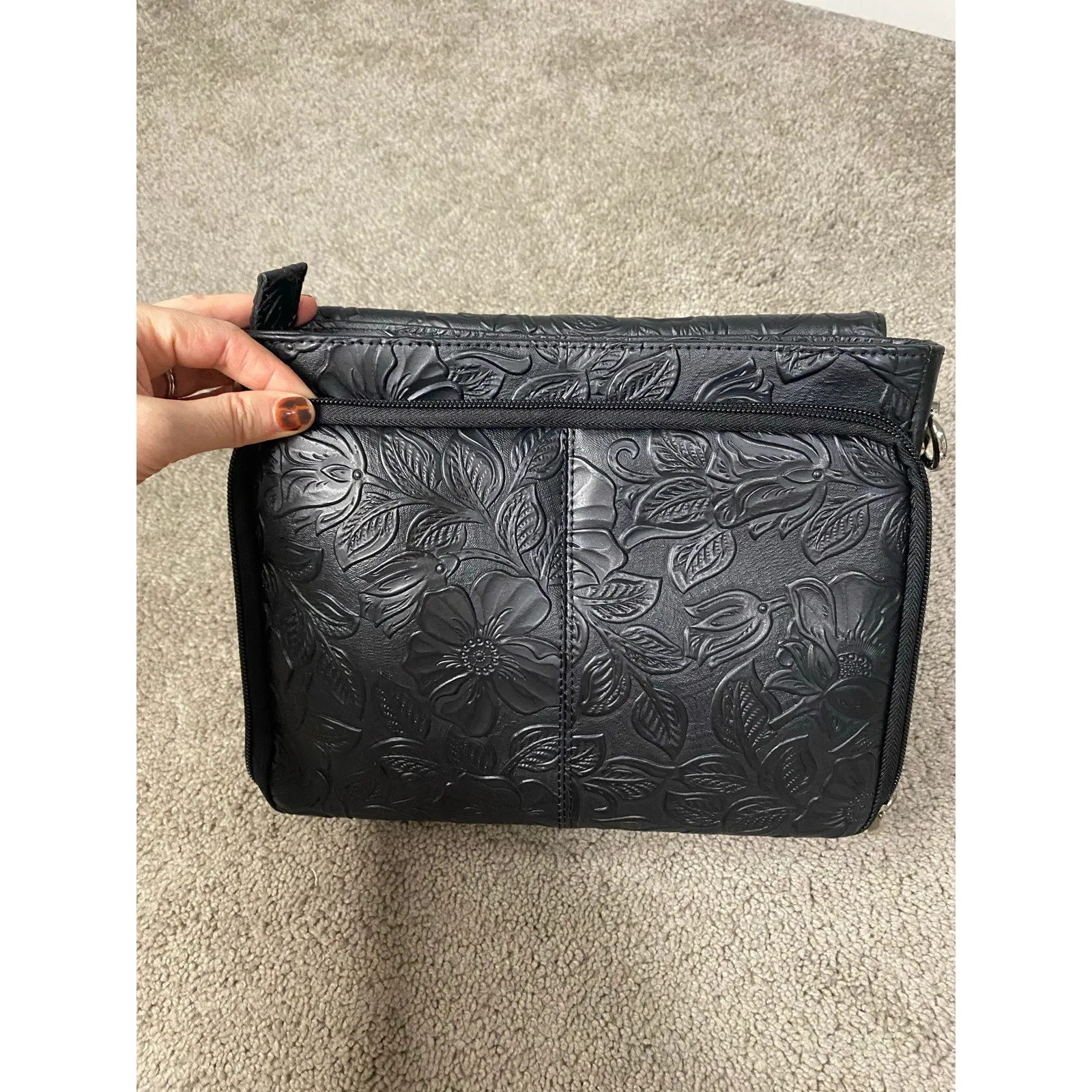 New Why GMT Clutch Concealed Pocket Purse Debossed USA Cowhide GTM - Image 3