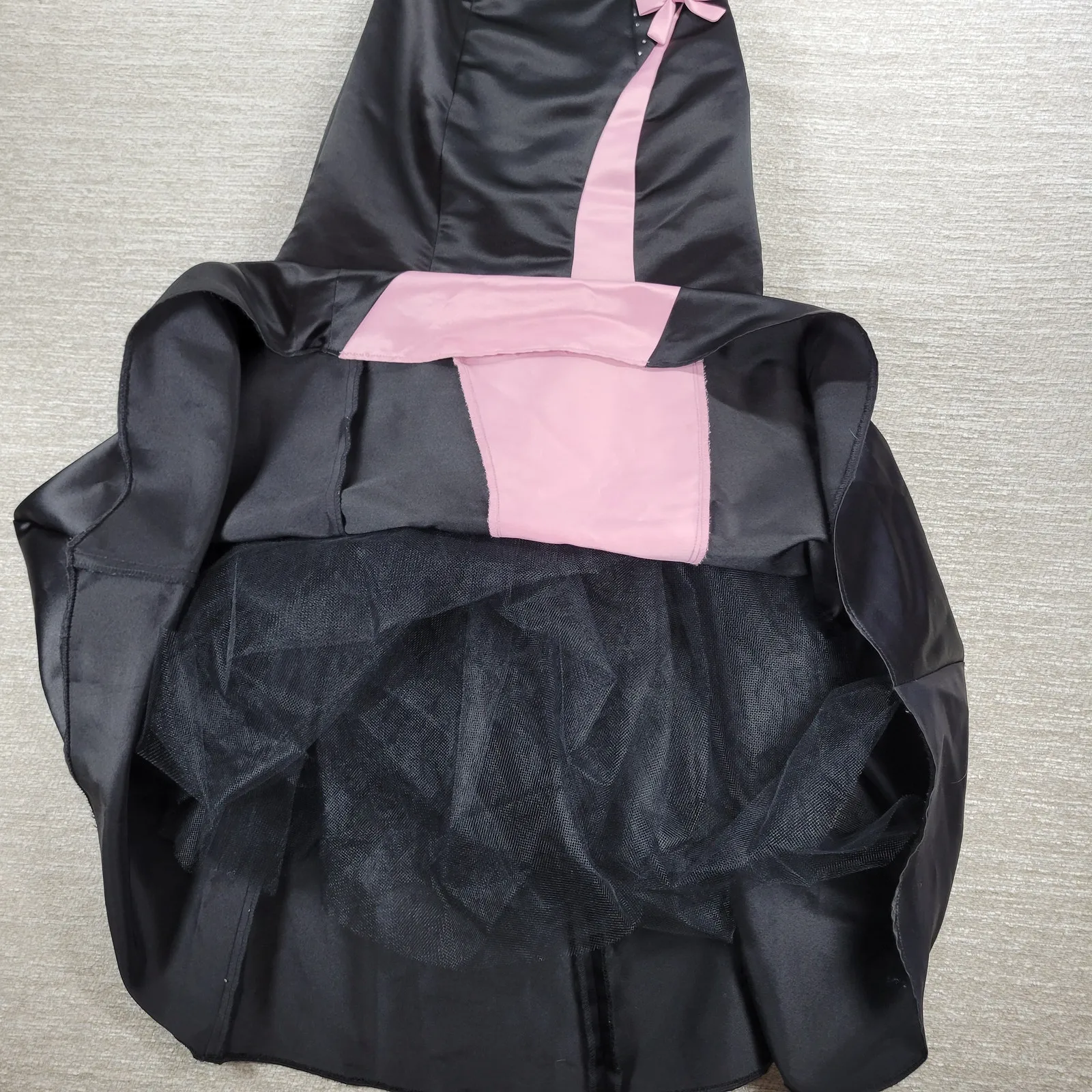 VTG Gunne Sax Jessica McClintock Gown 5/6 Black‎ Pink Satin Fairy Formal Dress Black - Image 11