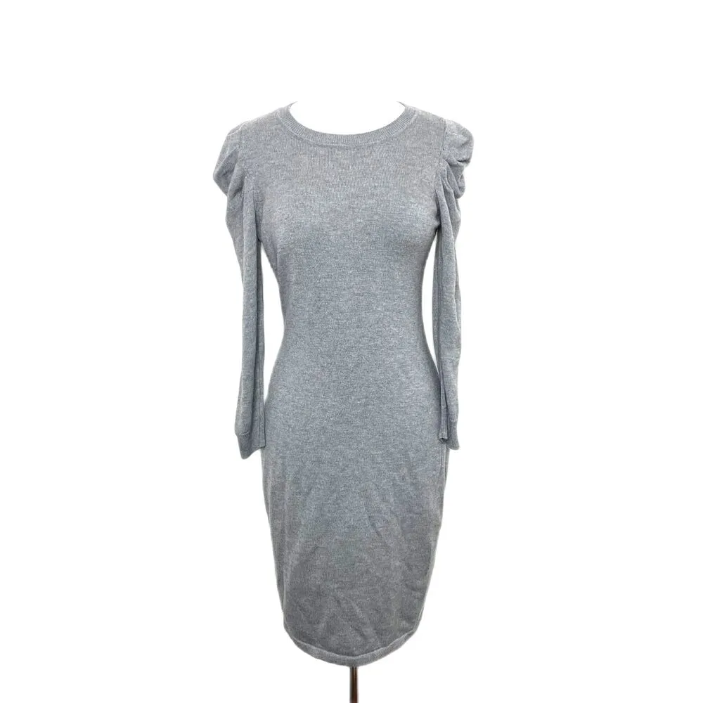 Calvin Klein Dresses Ruched Long Sleeve  Knee Length Knit Sweater Dress Sz S - Image 2