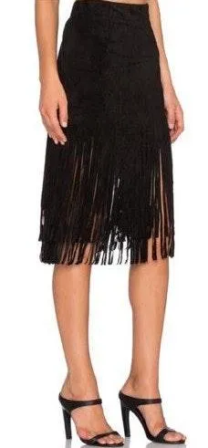 J.O.A Black Velvet Skirt - Image 2