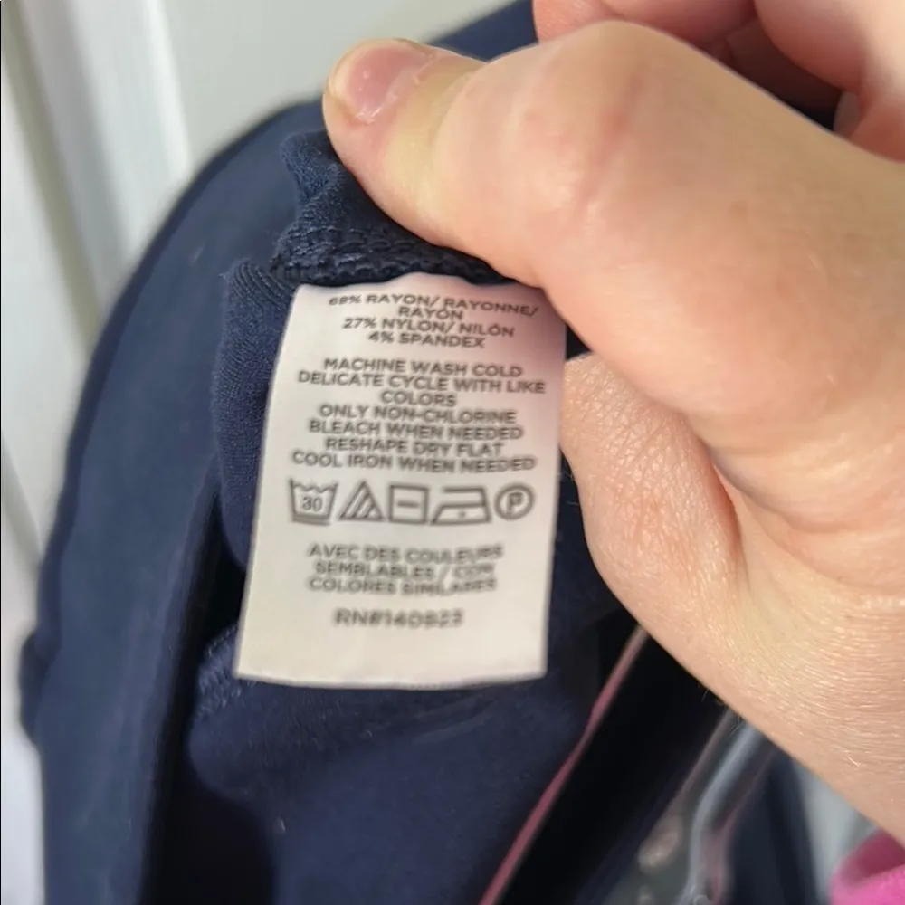 Lou & Grey Women's Navy Pants - Size L - Image 5