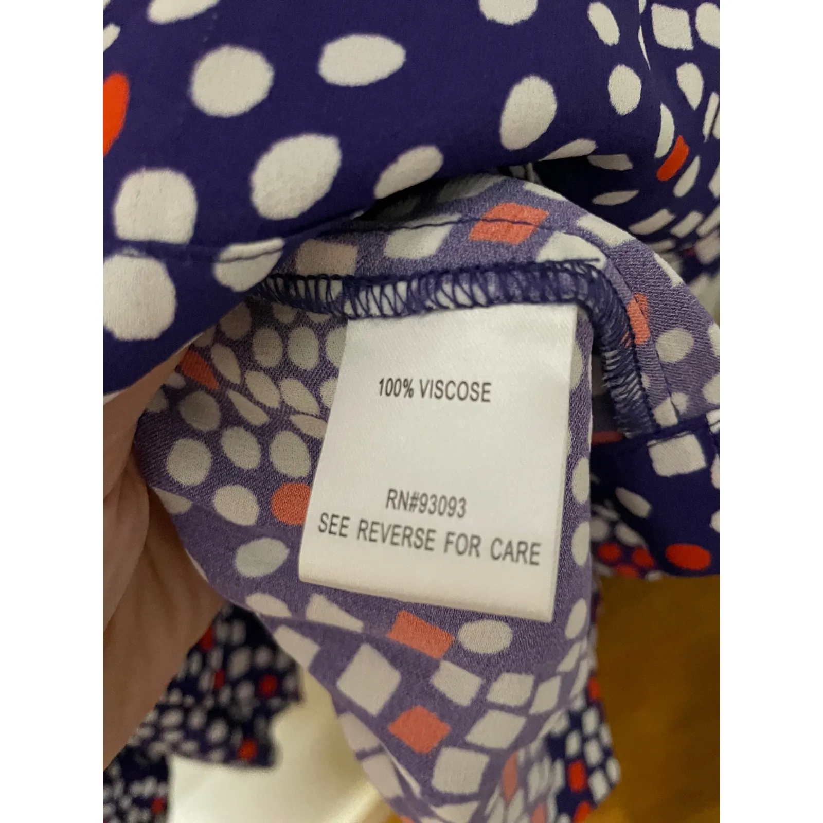 Tyler Boe XS Dress Purple White Red Print Tiered Casual Sleeveless - Image 3