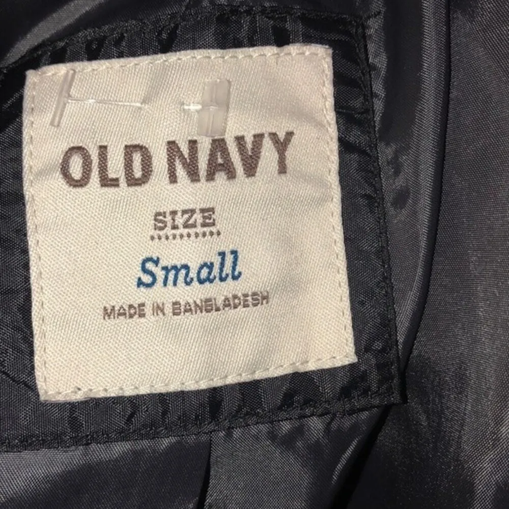 OLD NAVY size small black wool blend blazer coat - Image 4