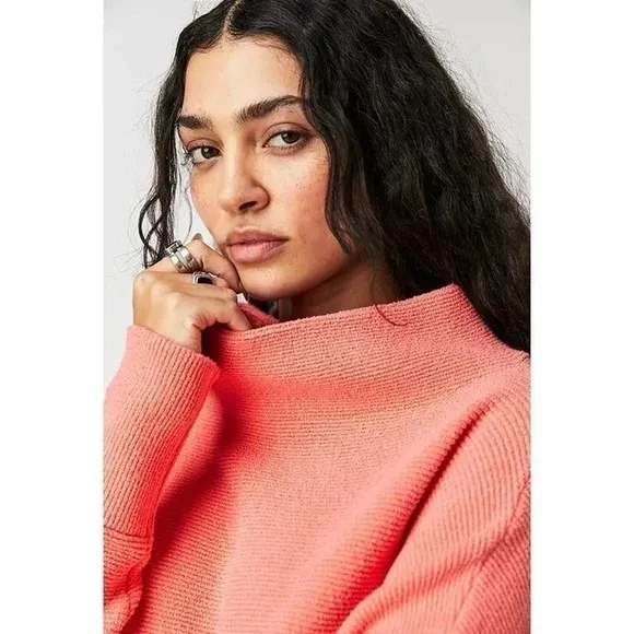 NWT Free People Ottoman Slouchy Tunic Coral - Image 5