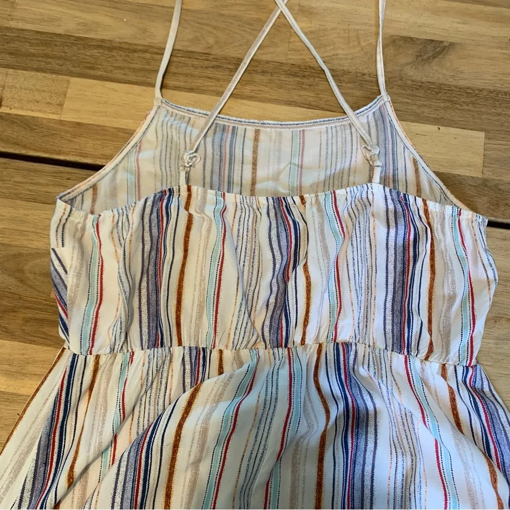 Hiatus White Striped Sundress M - Image 5