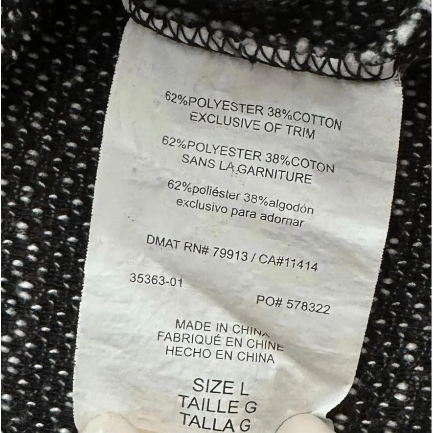 Motherhood Womens Black White Heathered V-Neck Dolman Top Size L - Image 6