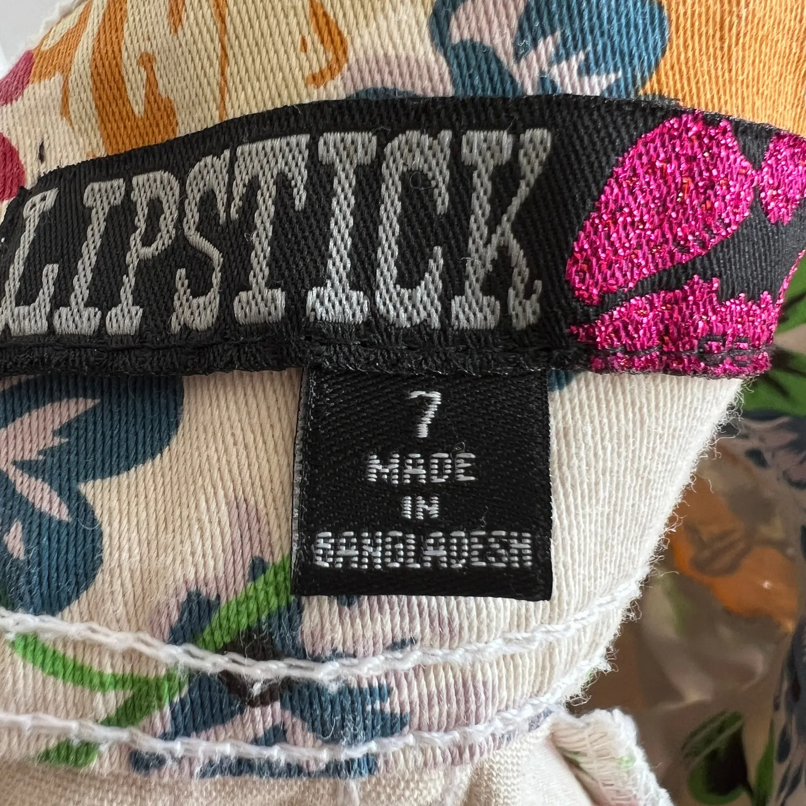 Y2K Floral Denim Shorts, Festival‎ Coquette 2000s Vintage Sz 7 - Image 5