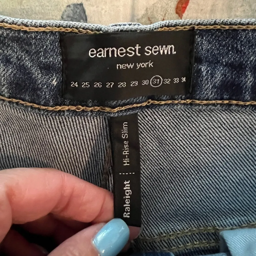 31 High-Rise Paint-Splattered Slim Jeans in Nori NWT - Image 9