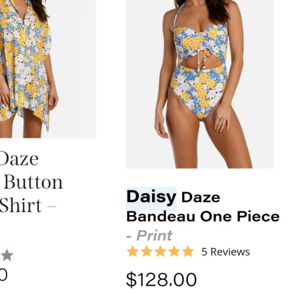 Sunshine 79 Daisy Daze One Piece sz 10 Blue - Image 3