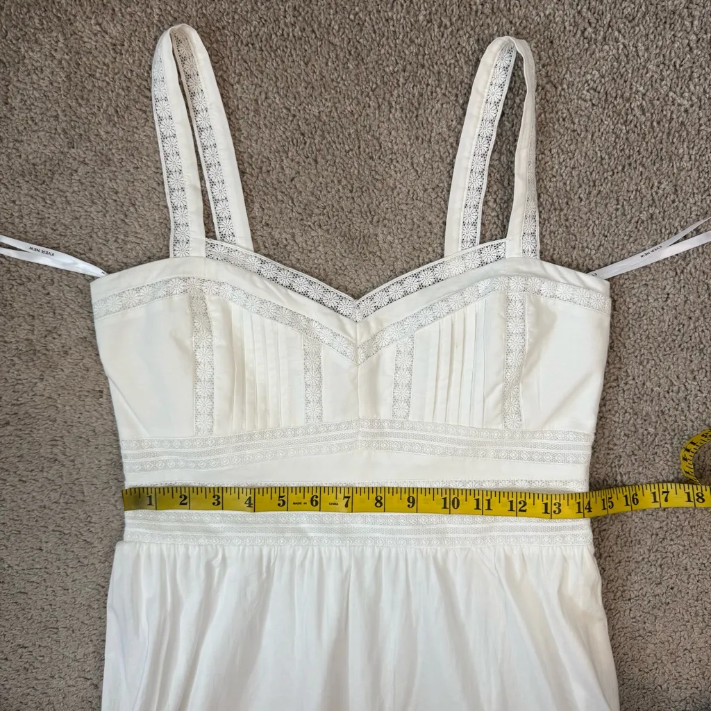 Ever New Brianna Lace Trim Tiered Sundress White Ivory 4 Cottagecore - Image 7