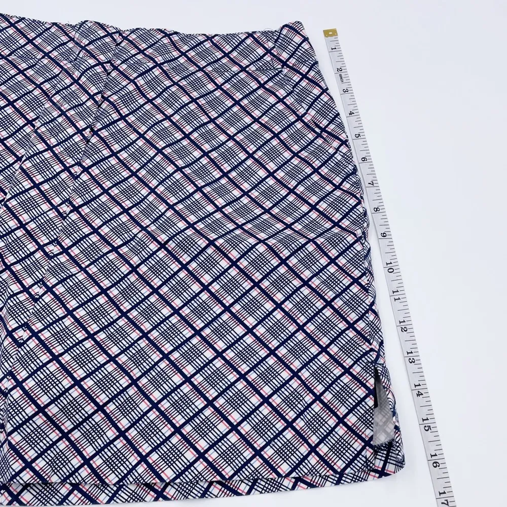 Lady Hagen Golf Skort Athletic Skirt with Shorts Red White Blue Plaid Size 6 - Image 11