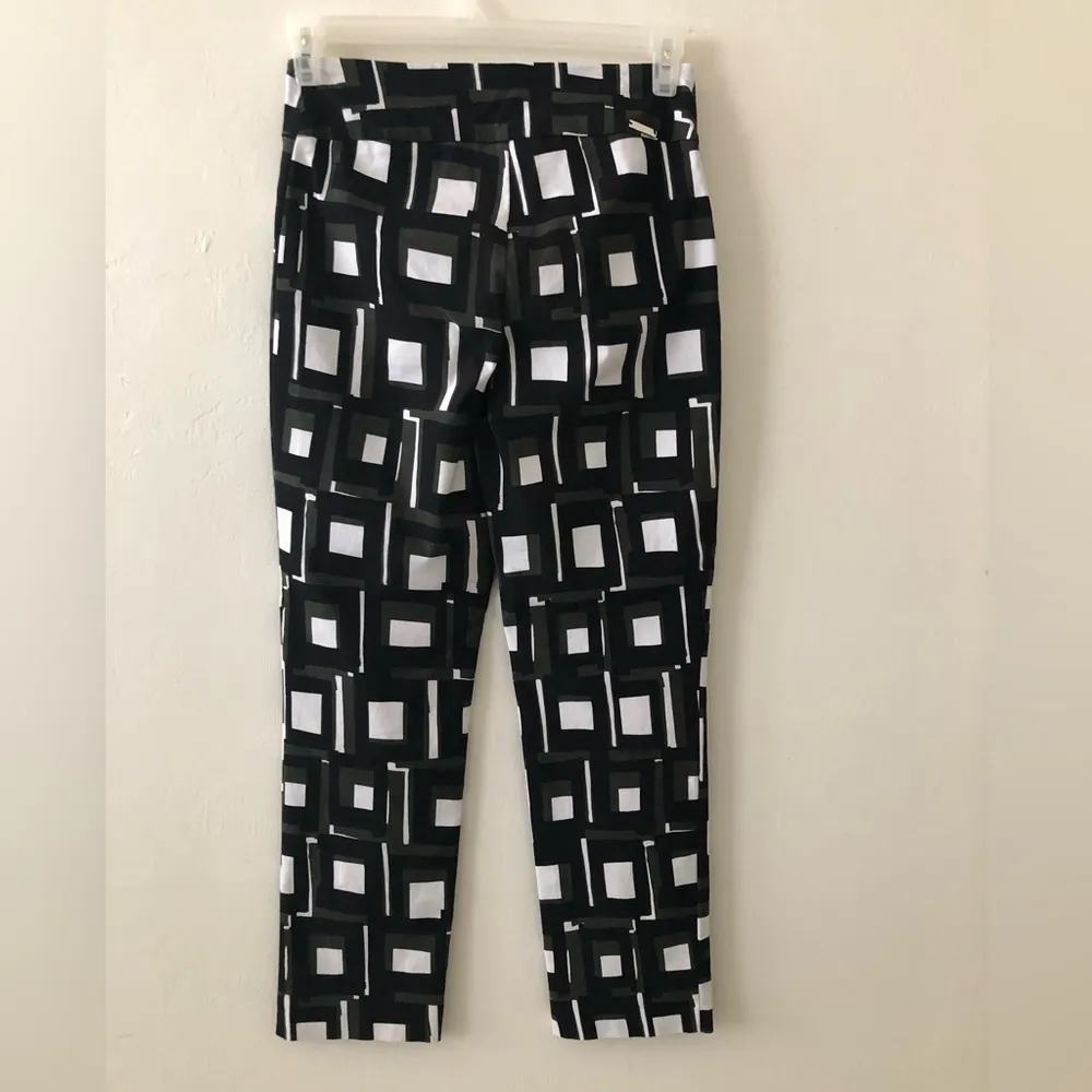 JOSEPH RIBKOFF Womens Comfort Stretch Pull On Pants Size 8 Geometric Print - Image 2