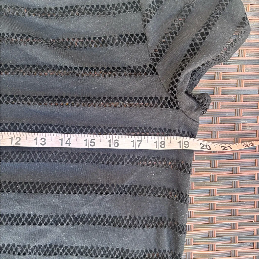 Calvin Klein Black Sheer Striped Coverup - Image 11