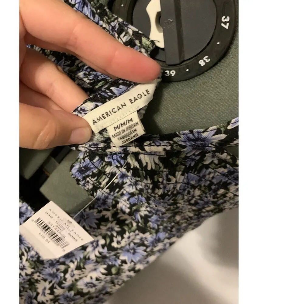 American Eagle Sundress Daisy Floral Pattern Blue Medium NWT - Image 8