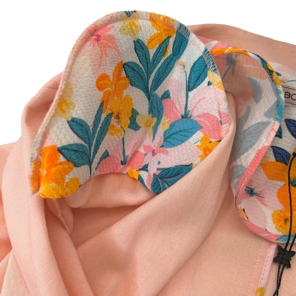 New Women’s BCBGeneration Floral Trim Linen Blend Boyfriend Blazer Size XS - Image 9