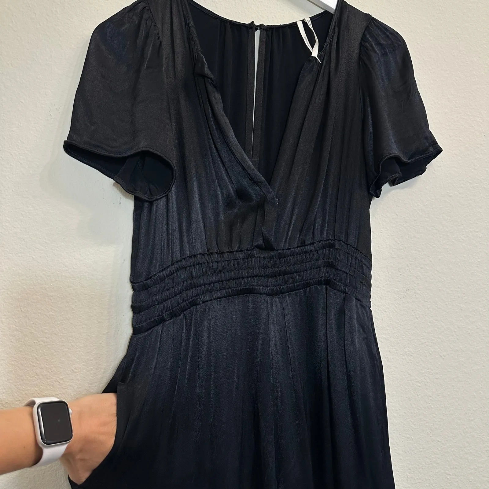 Anthropologie The‎ Sommerset Jumpsuit Size XS Wide Leg Black - Image 10