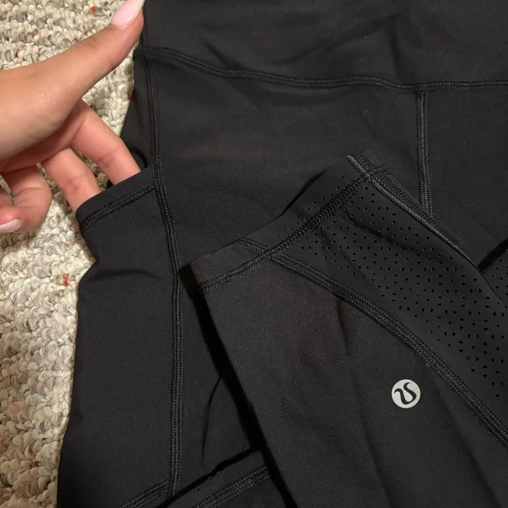 Lululemon Ready To Race Crop *21" Black- Size 6 - Image 5