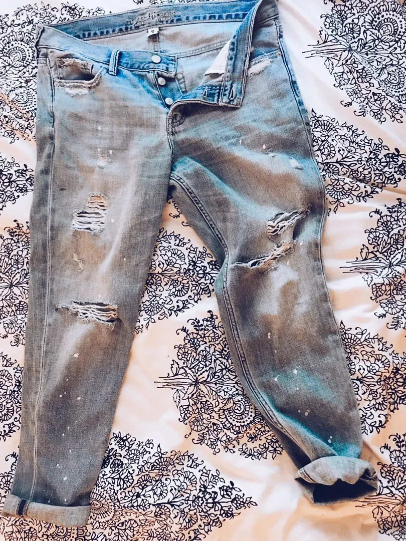 Cow Print Pocket Jeans Multiple Size 8 - Image 2