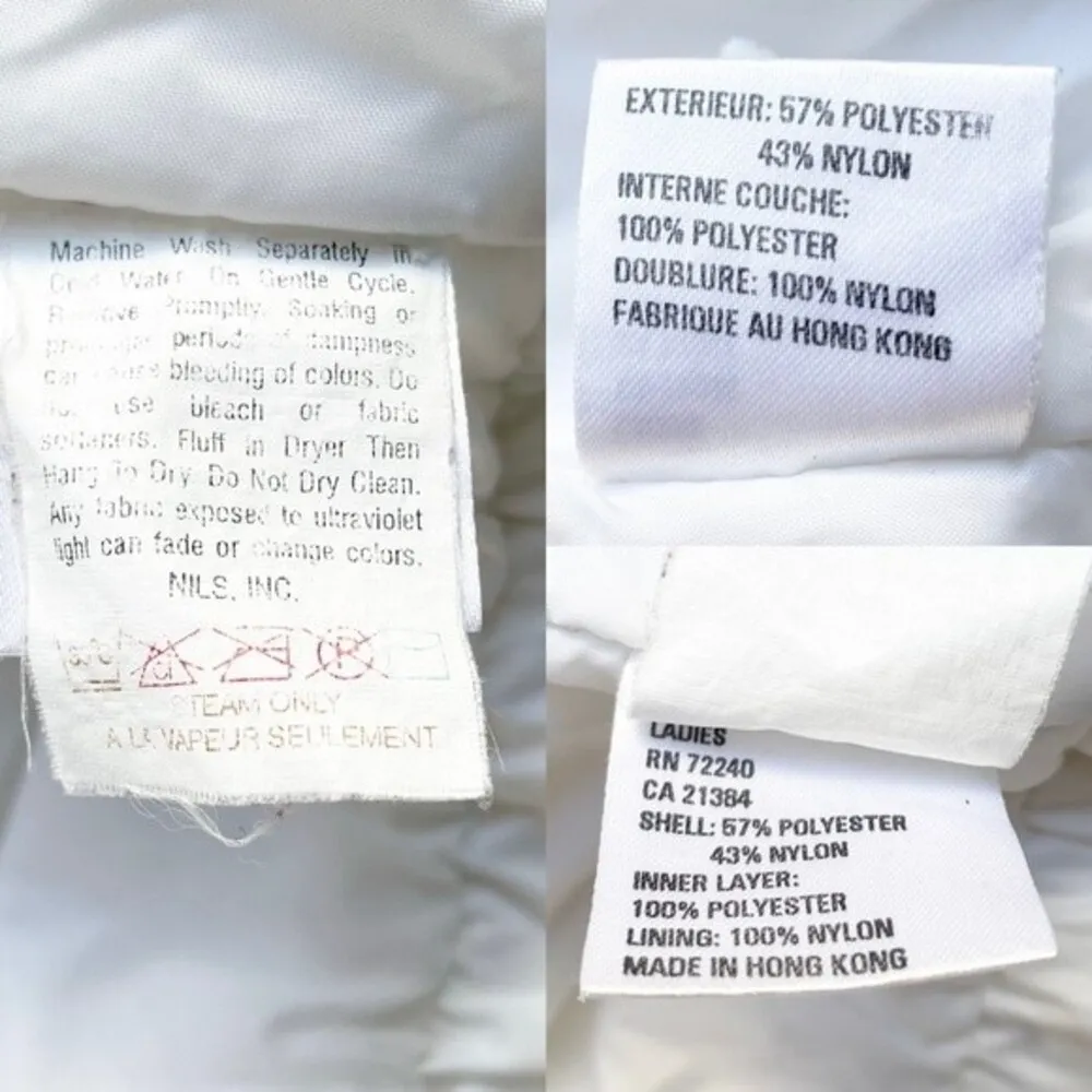 Vintage Nils Snow Jacket Winter White Anorak Women’s Size Medium Ski Snowboard - Image 9