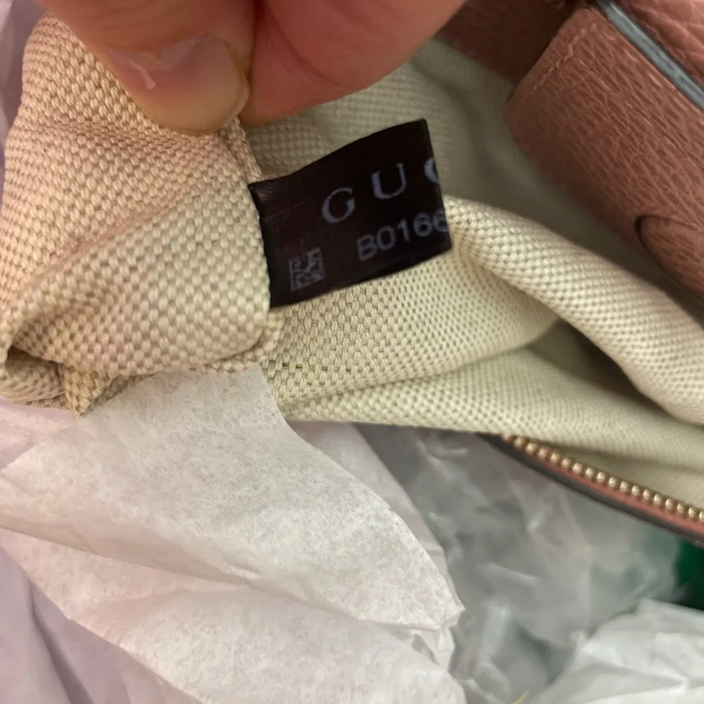 Gucci Pink Leather Tote Bag - Image 11