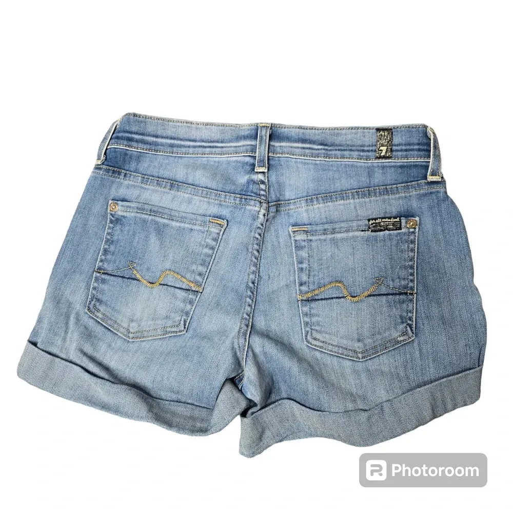 7 For all Mankind Denim Cuffed Shorts - Image 6