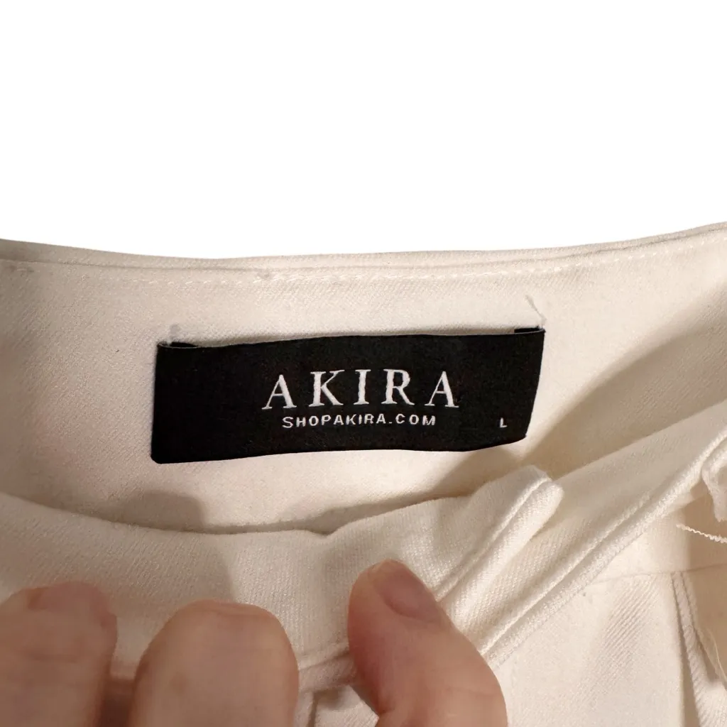 Cream Wide-Leg Pants by AKIRA - Image 3