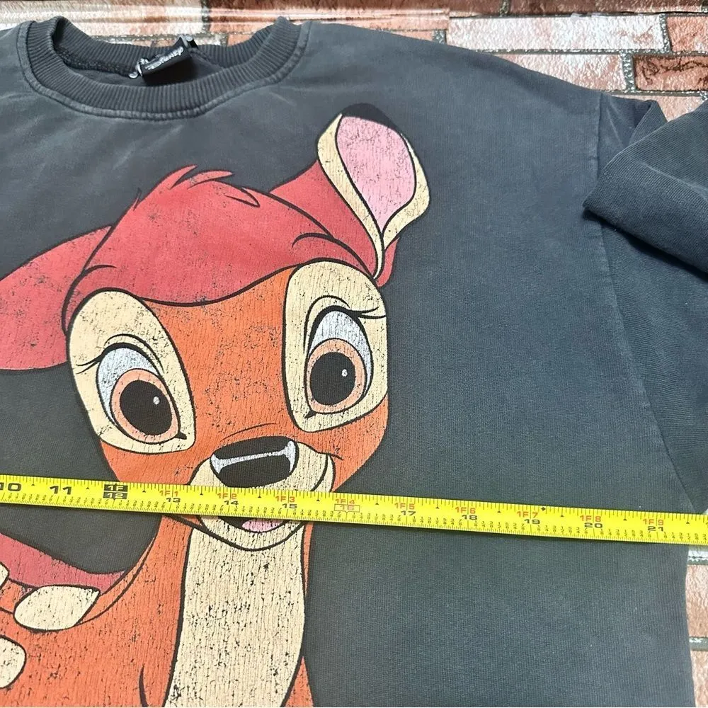 ZARA /Disney Bambi Sweatshirt Gray size S - Image 8