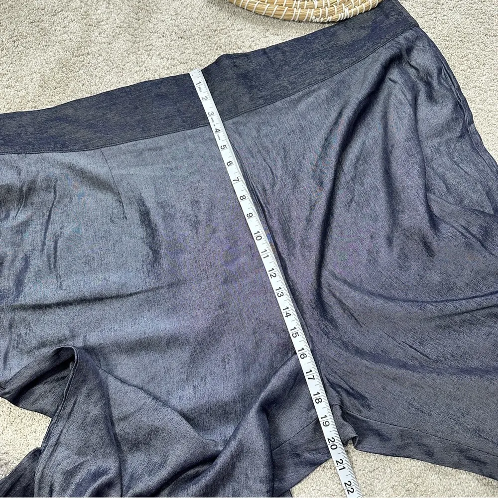 Unique Vintage Women’s Chambray High Rise Pants Cropped Capri Blue Plus Size 5X - Image 12