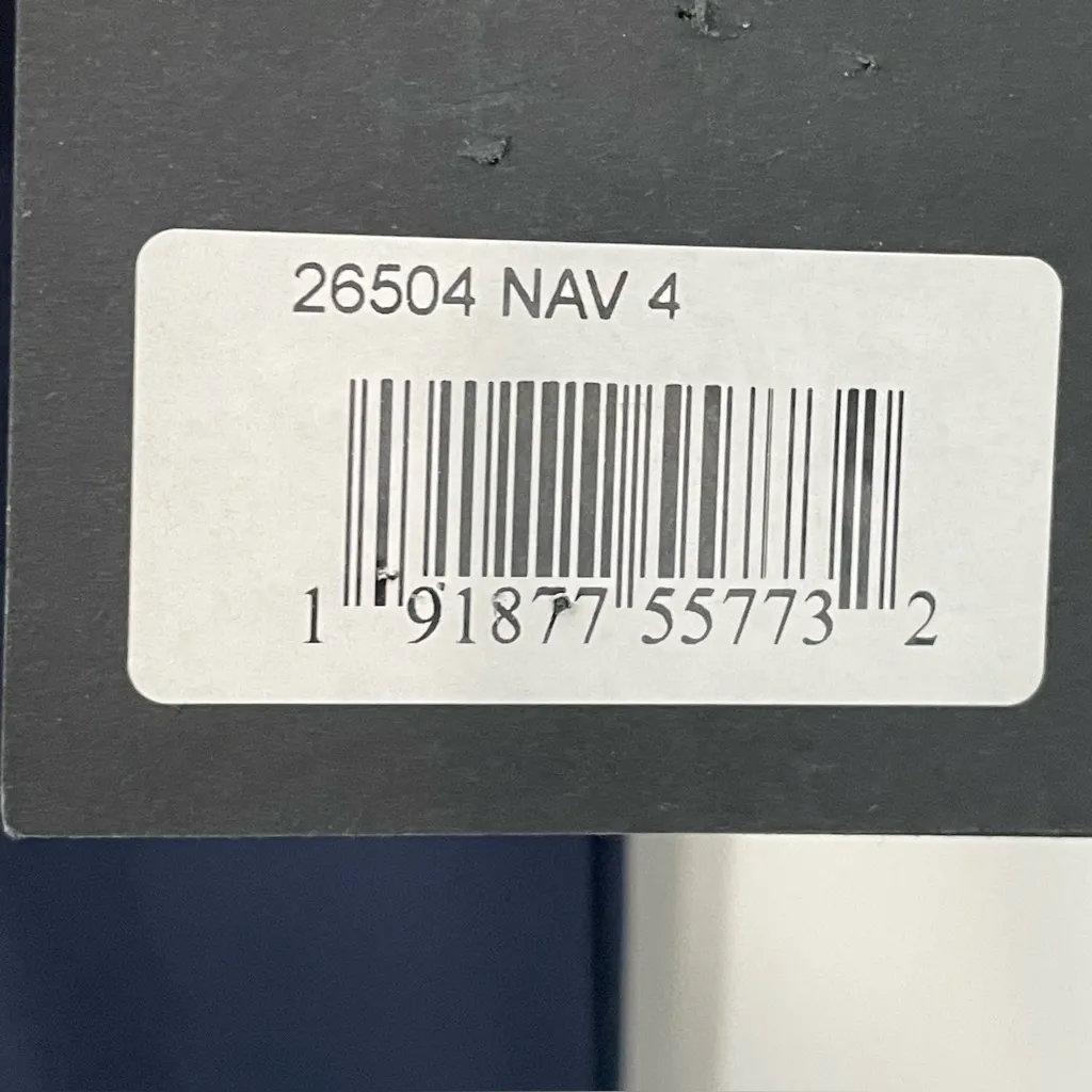 NWT Ieena for Mac Duggal Jersey V-Neck Maxi Dress Gown Navy Blue Formal Size 4‎ - Image 12