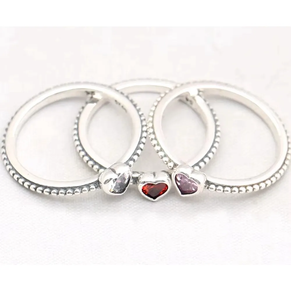 NEW Women's Milgrain 925 Sterling Silver‎ Diamond Simulant Heart Ring Size 5.5 - Image 11